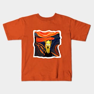 The Scream Emoji Cat Kids T-Shirt